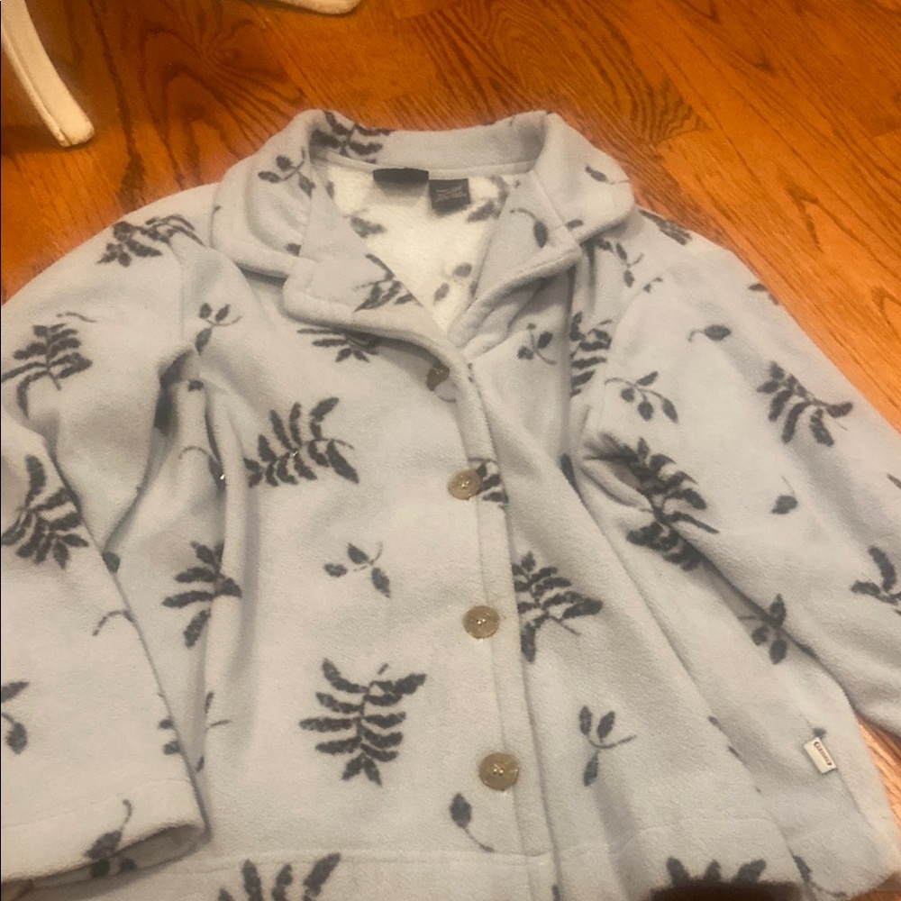 Kids Blue Leaf Pattern Jacket